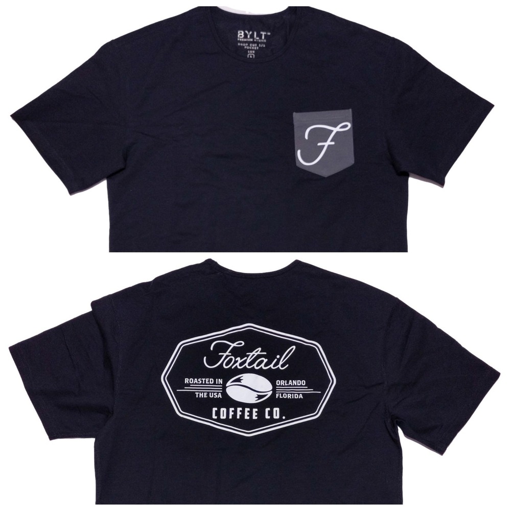 BYLT Foxtail Coffee Co. Drop Cut Lux Short Sleeve Pocket Shirt Orlando Large L